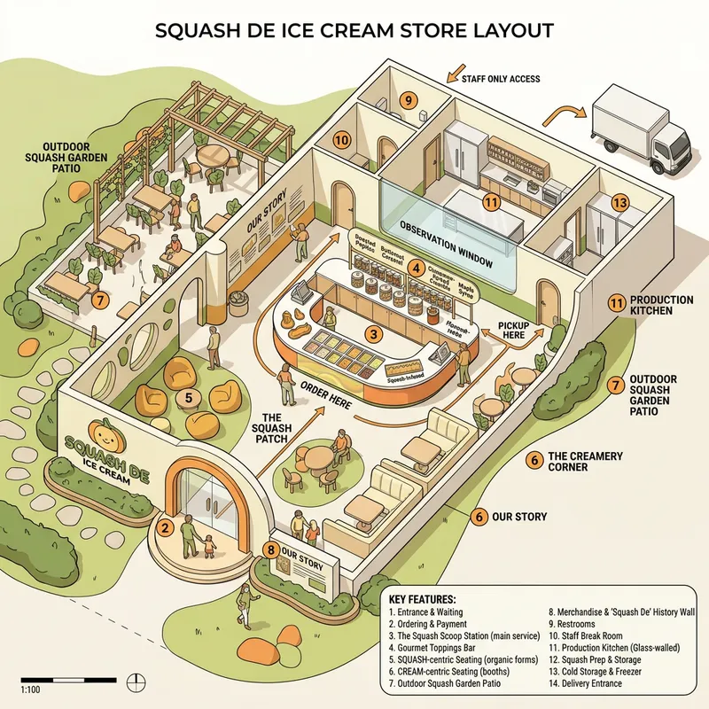 Squash De Ice Cream Store Layout