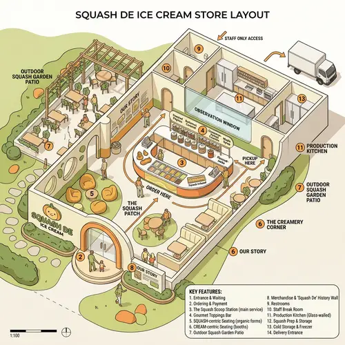 Squash De Ice Cream Store Layout