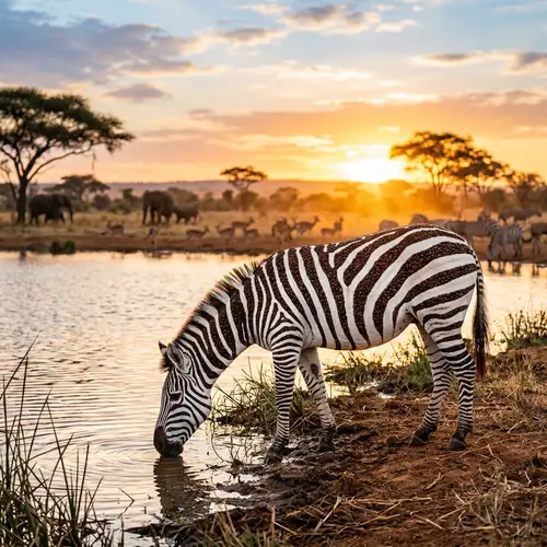 Coffee Bean Zebra in Natural Habitat