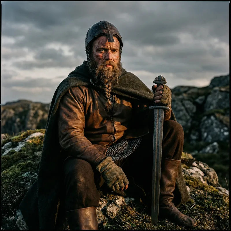 Weathered Norse Warrior | Dramatic Rugged Depiction