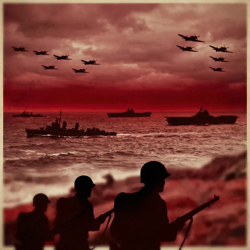 Red Background of the Pacific War Era Red Background of the Pacific War Era