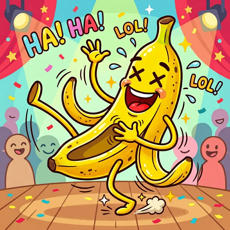 Silly Banana Peel Clipart for Comedic Fun