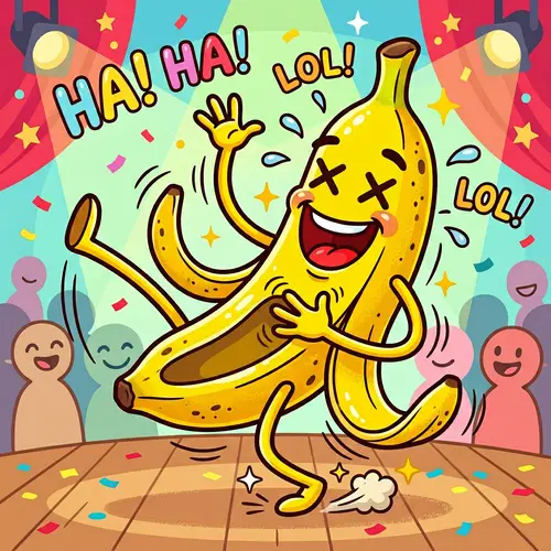 Silly Banana Peel Clipart for Comedic Fun