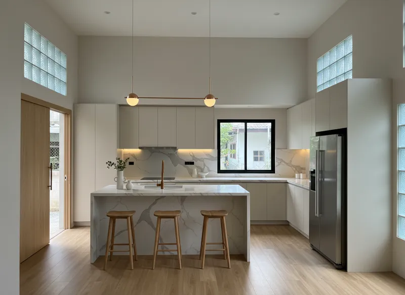 Luxurious Minimalist Kitchen Design with Island Luxurious Minimalist Kitchen Design with Island