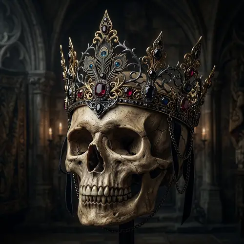 Artistic Skeleton Head Representing Pride
