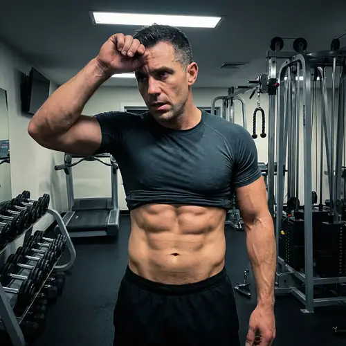 Chiseled Eight-Pack Abs: Fitness Enthusiast in the Gym