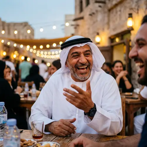 Humorous Arabic Man Joke | Laughing Expression