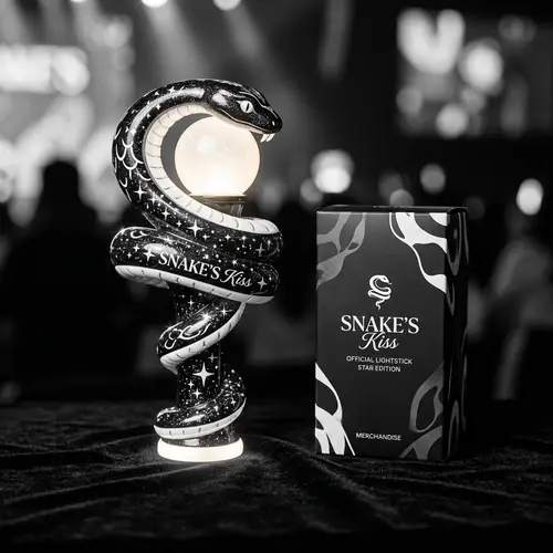 Elegant K-Pop Snake Lightstick with Sparkles