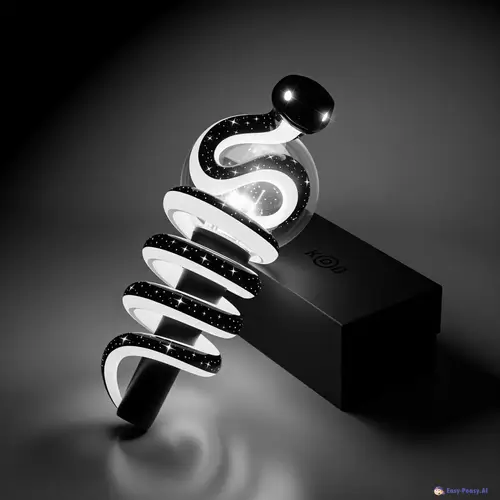 Elegant K-Pop Snake Lightstick with Sparkles