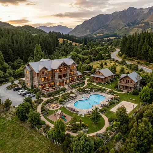 Rustic 4-Level Hotel with Pool & Recreational Area