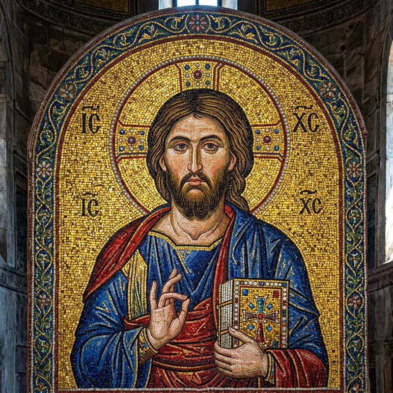 Mosaic Jesus Portrait Art | Stunning Religious Decor