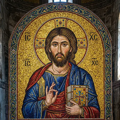 Mosaic Jesus Portrait Art | Stunning Religious Decor