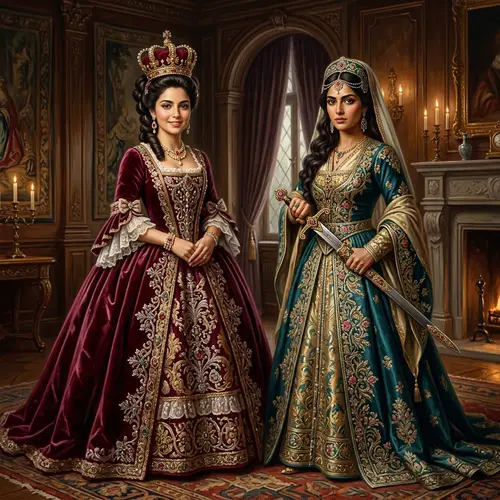 Regal & Powerful Women in Antique Era Dresses