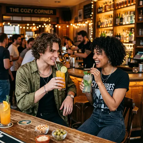Harry Styles and Bad Gyal Enjoying Drink in a Bar