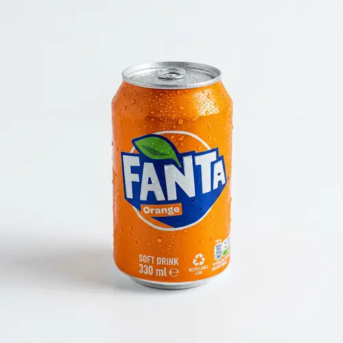 Chilled Fanta Soft Drink in Vibrant Orange Can