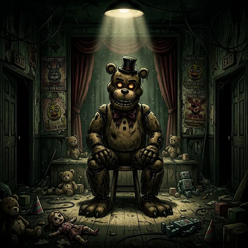 Five Nights at Freddys Wallpaper - Eerie Animatronic Bear Five Nights at Freddys Wallpaper - Eerie Animatronic Bear