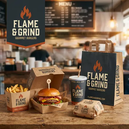 Gourmet Burger Packaging Design Concepts