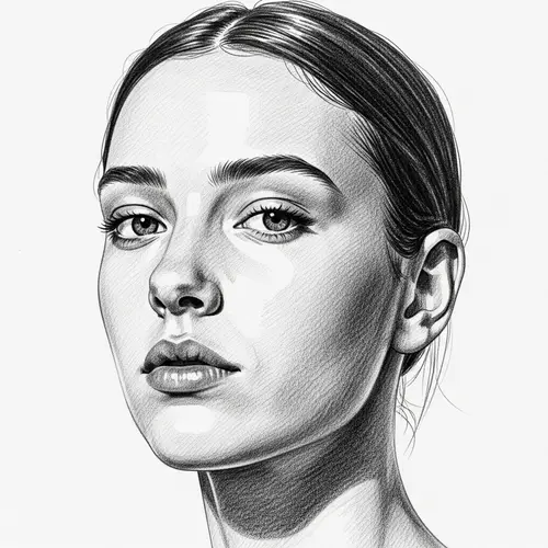 Hyper Realistic Black and White Pencil Sketch Portrait