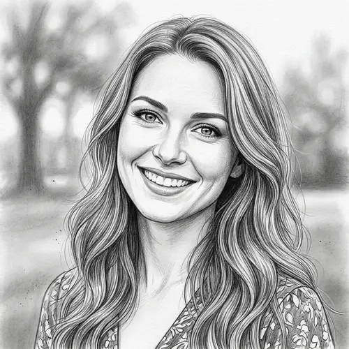 Hyper Realistic Black and White Pencil Sketch Portrait