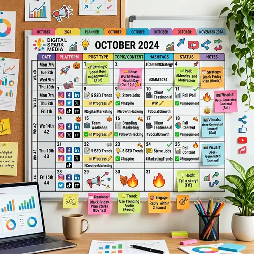 Creative Social Media Content Calendar for Engaging Posts