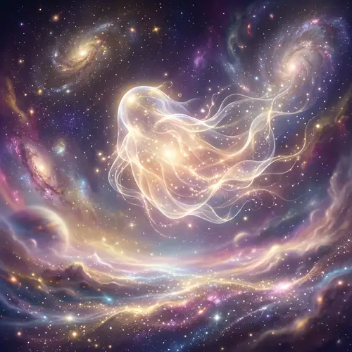 Translucent Soul in Ethereal Landscape