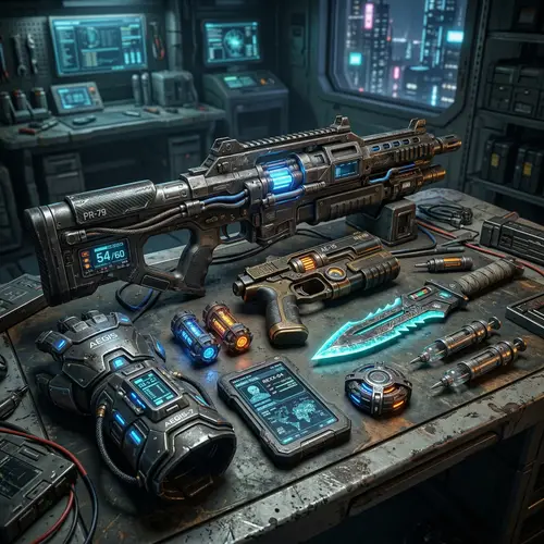 Scifi RPG Character Items & Weapons Details