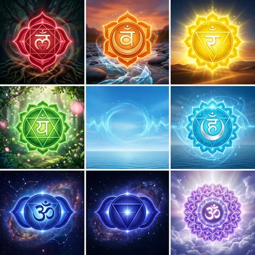 Stunning 7 Chakra Wheels in Metaphysical Colors