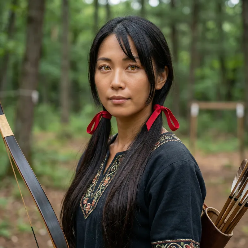 Strong Japanese Woman Archer - 28 Years Old Strong Japanese Woman Archer - 28 Years Old