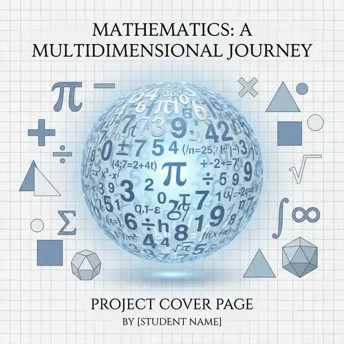 Mathematics Project Cover Design | Educational Numerical Theme