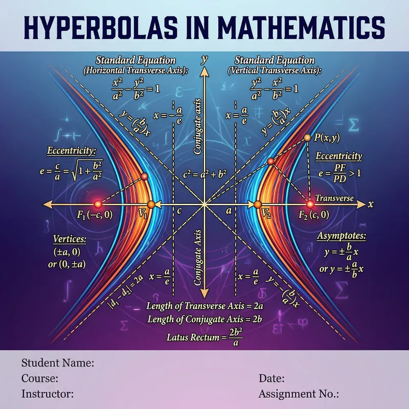 Hyperbolas in Mathematics: Detailed Cover Page Design Hyperbolas in Mathematics: Detailed Cover Page Design