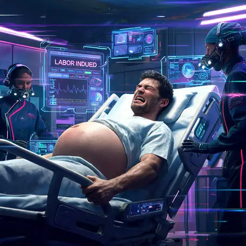 Cyberpunk: A Man's Unique Pregnancy Journey