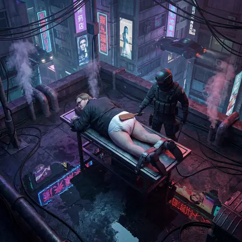Cyberpunk Discipline: Aerial Photography Art
