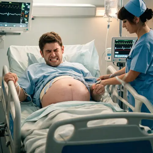Pregnant Man's Intense Delivery Experience