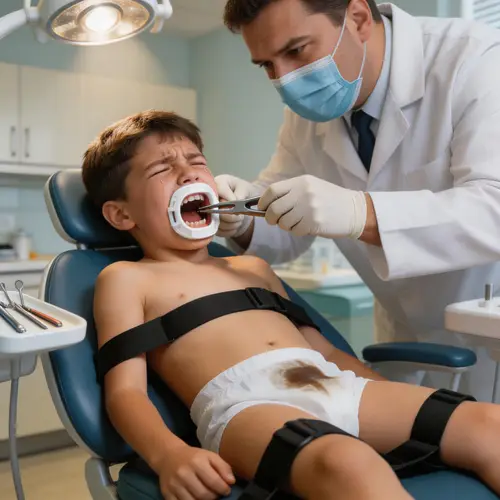 Boy's Painful Dentist Visit Captured in 4K