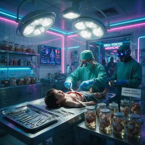 Young Student in Distressing Cadaver Experiment