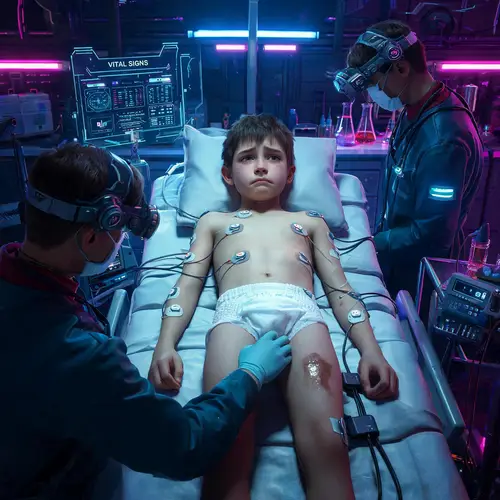 Disturbing Lab Tests on Unhappy Boy - A Cyberpunk Tale