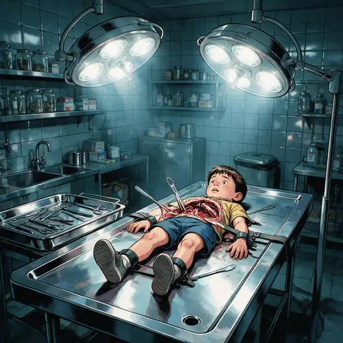 Frightening Depiction of a Student in an Operating Room