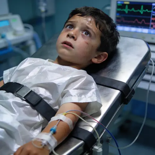Inhuman Medical Test Subject: Detailed Photo of Boy