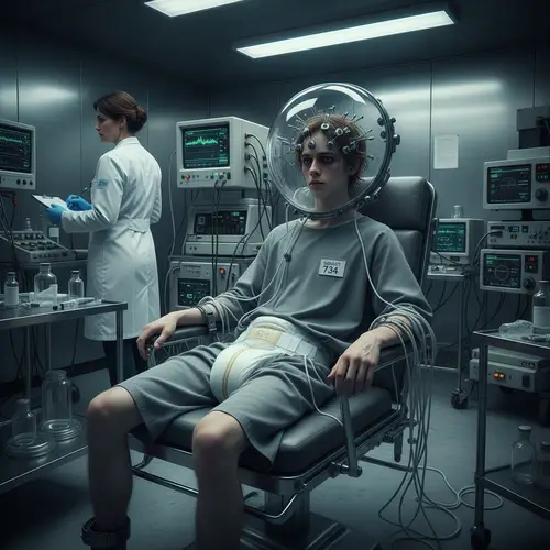 Inhuman Medical Test Subject - Teen Boy with Diaper