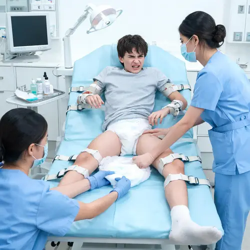 Teenager in Lab: Uncomfortable Examination Experience