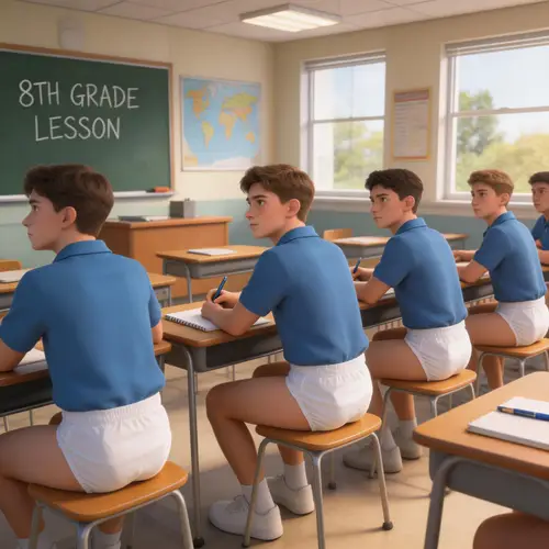 Boys in Diapers at School: A Unique 3D Render