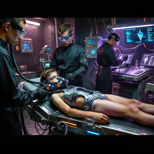 Cyberpunk Lab Experiment: A 14-Year-Old's Journey