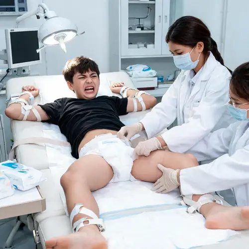 Teenager in Lab Facing Diaper Dilemma
