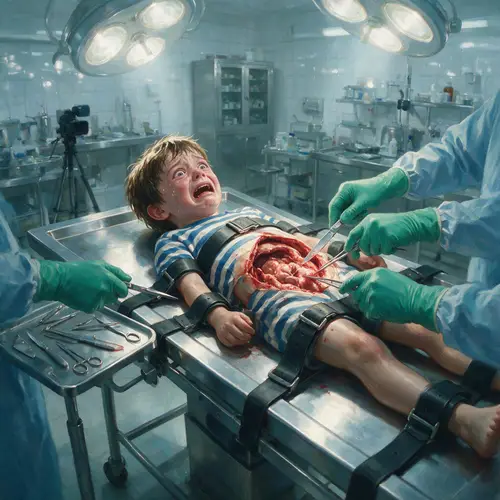 Frightening Dissection Scene in Operating Room