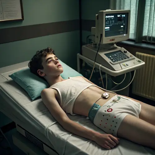 Cyberpunk Teen Test Subject: A Dark Sci-Fi Vision