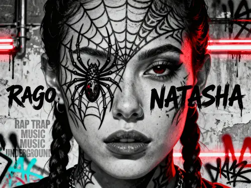 Spider Tattoo and Natasha Name on Face