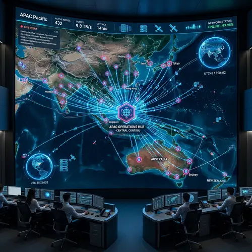 Advanced Asia Pacific Data Center Map Visualization