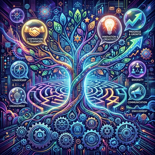 Advanced Organizational Psychology | Digital Art Representation