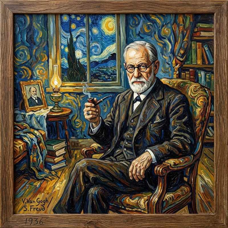 Freud in Van Gogh Painting - Explore the Art