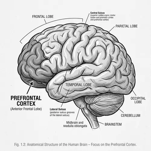 Prefrontal Cortex Sketch in Digital Art